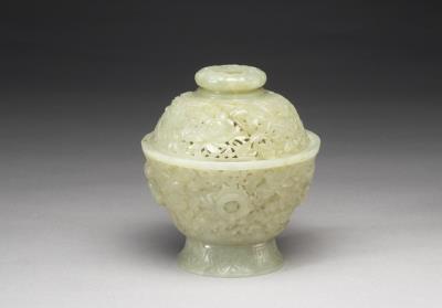 图片[3]-Jade incense burner carved with the Eight Treasures, Qing dynasty (1644-1911)-China Archive